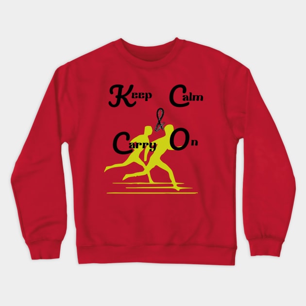 keep calm & carry on - Quotes printed Crewneck Sweatshirt by Sahila Shopping